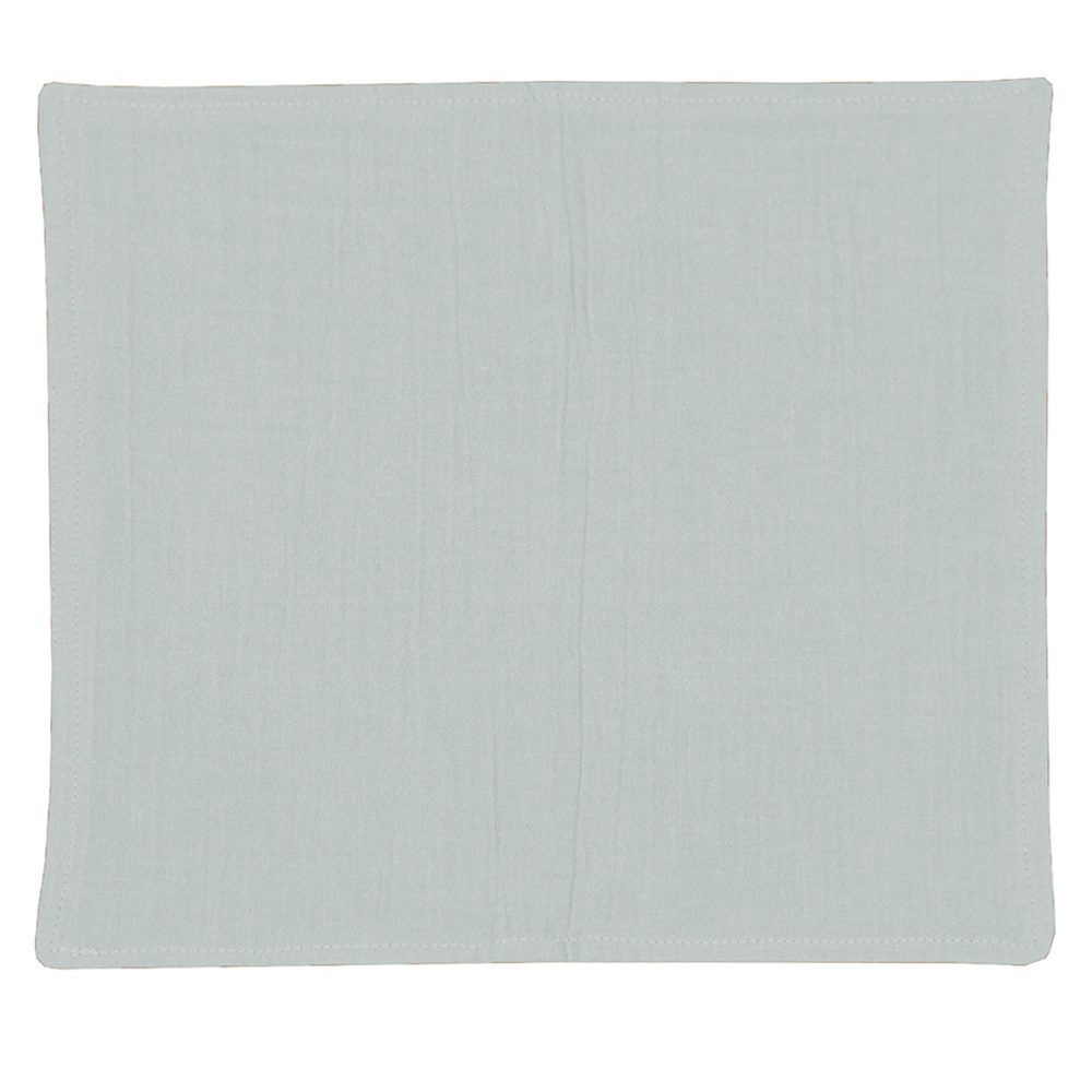 Me - Crinkle Muslin Organic Burp Towel - Dove - 2 Pcs