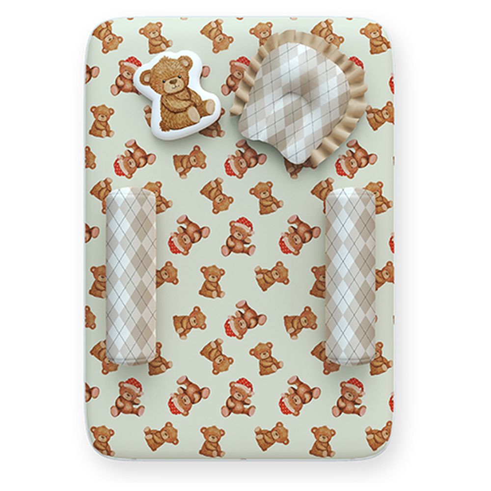 Fancy Fluff - Organic New Born Bed Set - Cuddle Bear - 6 Pcs