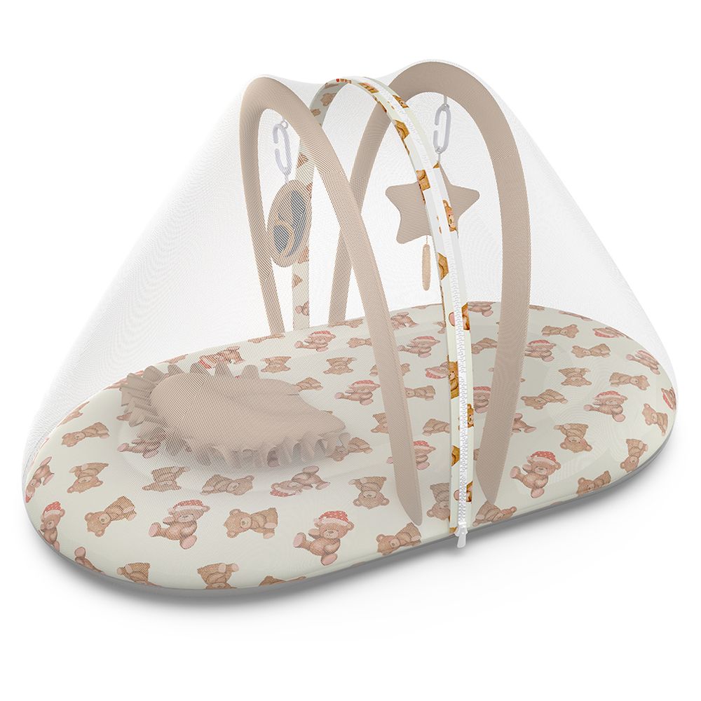 Fancy Fluff - Organic Mosquito Net Set - Cuddle Bear - 4 Pcs