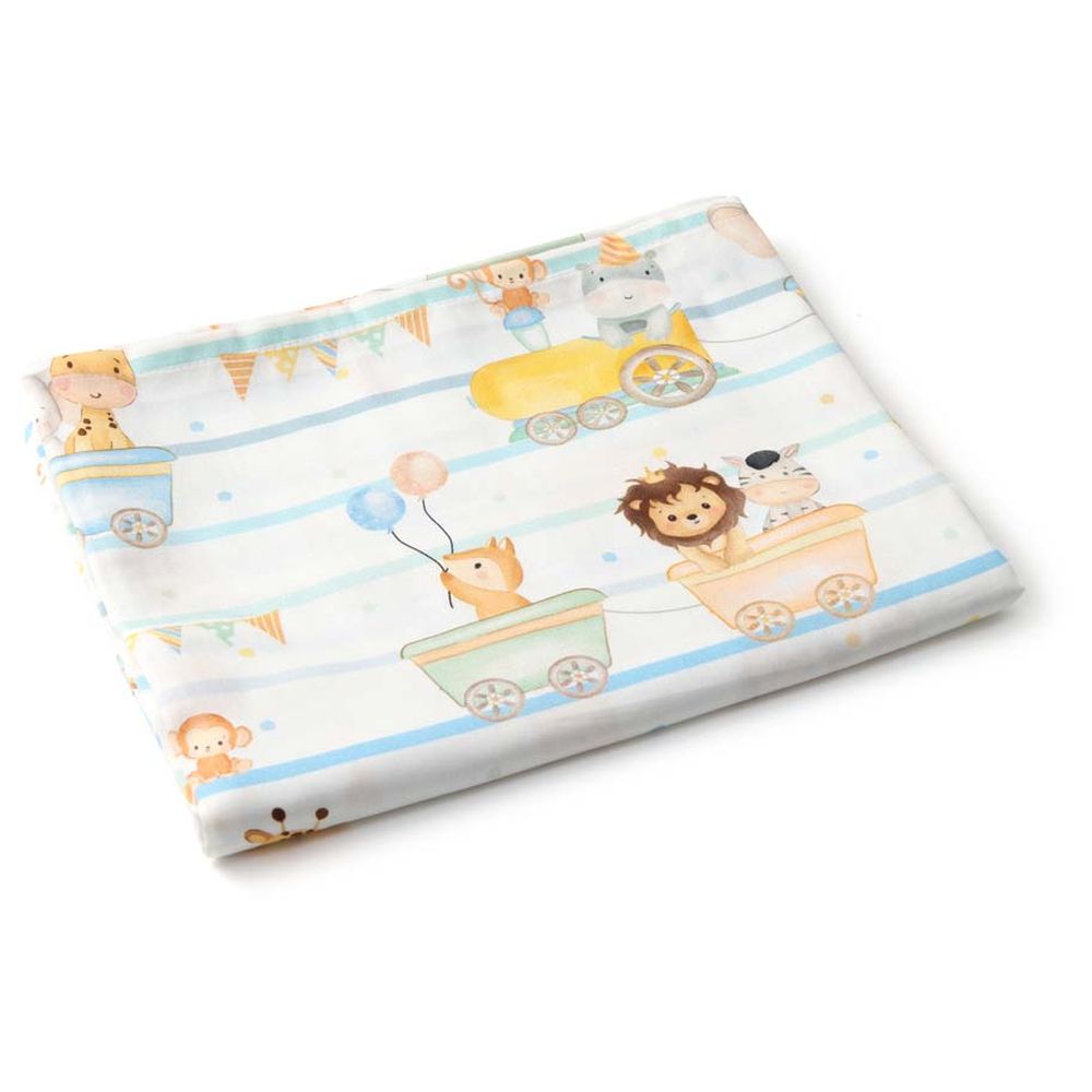 Fancy Fluff Organic Cot Bedsheet - Joy Ride
