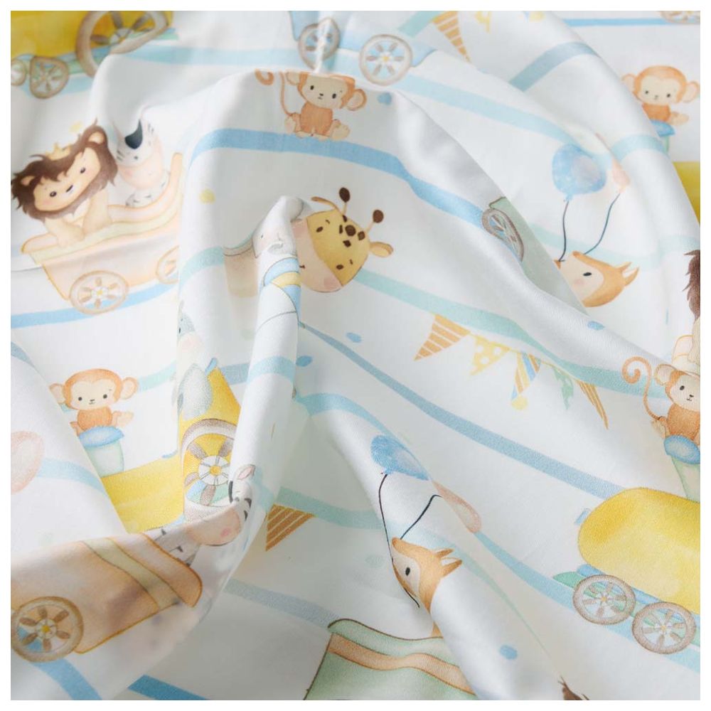 Fancy Fluff Organic Cot Bedsheet - Joy Ride