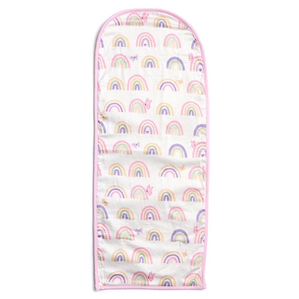 Fancy Fluff - Organic Baby Cocoon With Protector - Rainbow Dreams