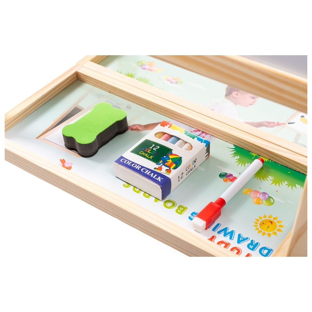 Factory Price - Double Sided Wooden Easel Board with Accessories