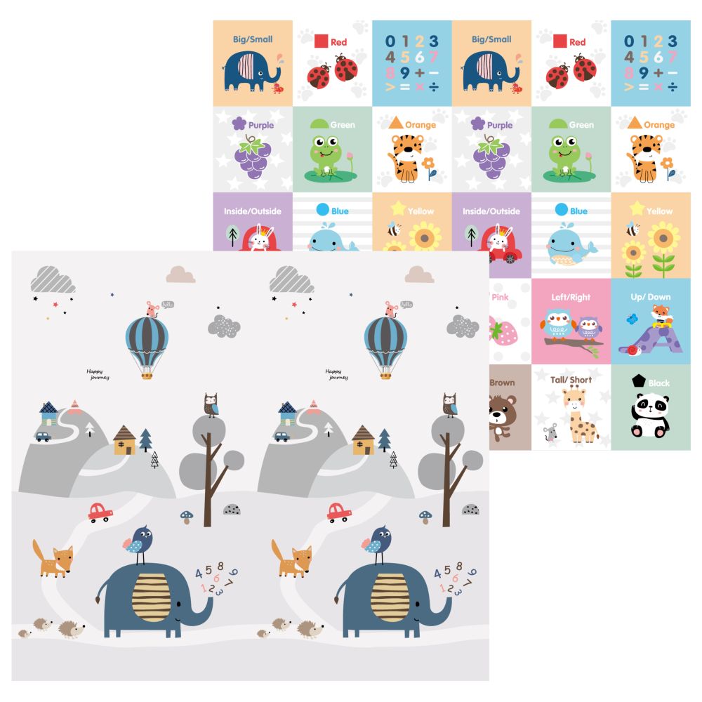 Little Angel Baby Play Mat For Floor Soft Foam Crawling Mat - Elephants