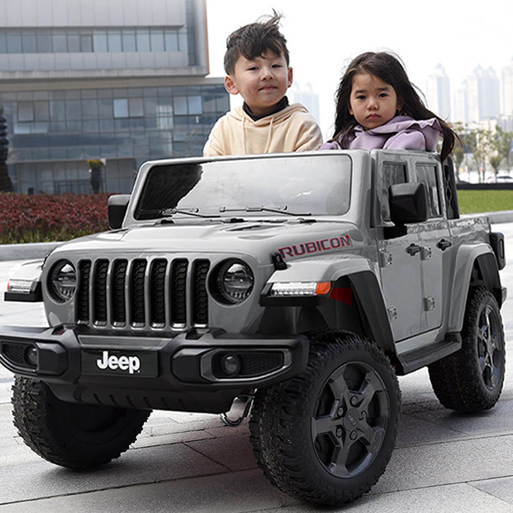 Jeep - Rubicon 2 Seater Kids Electric Car - 12V - Grey