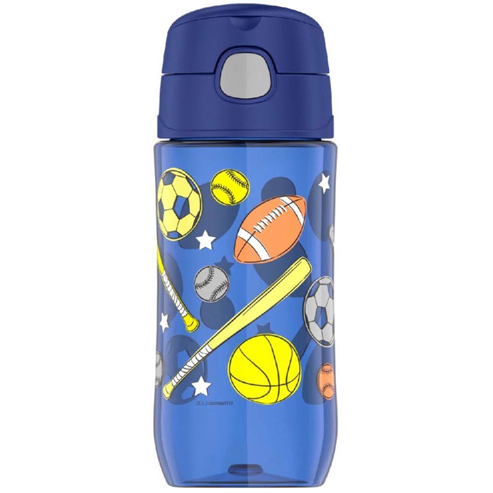 Thermos - Kids Funtainer Plastic All Sports Bottle - Blue - 470ml