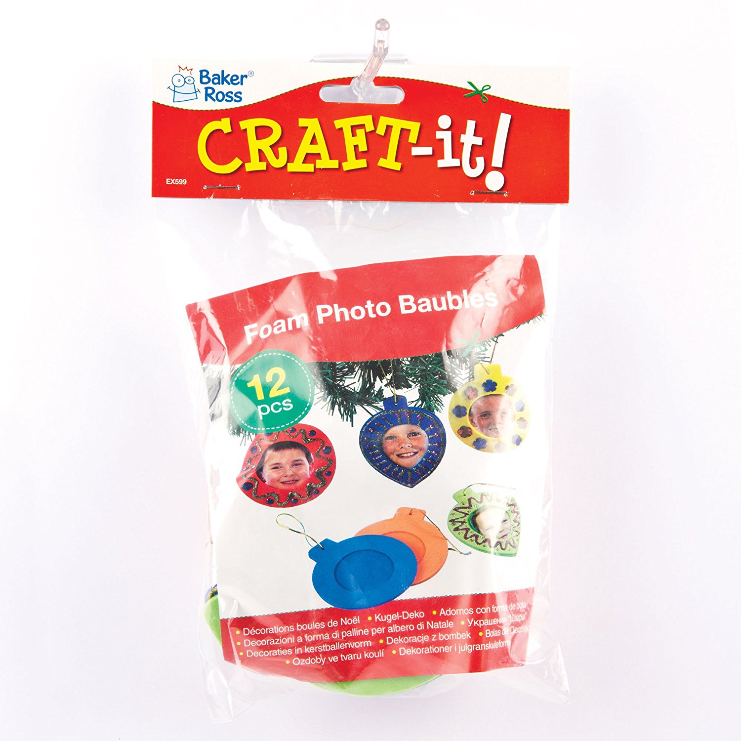 Baker Ross - Foam Photo Baubles - Pack of 12