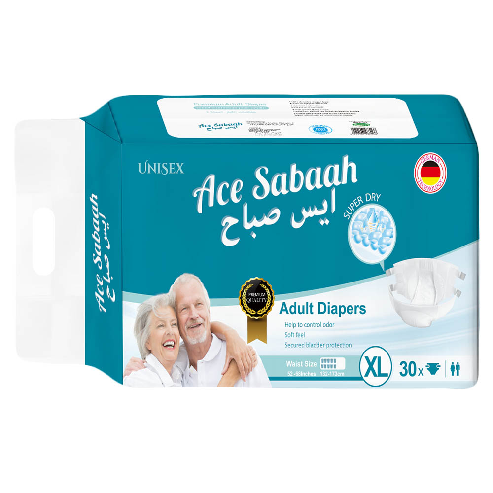 Ace Sabaah - Premium Adult Diapers - 30 Diapers - XL