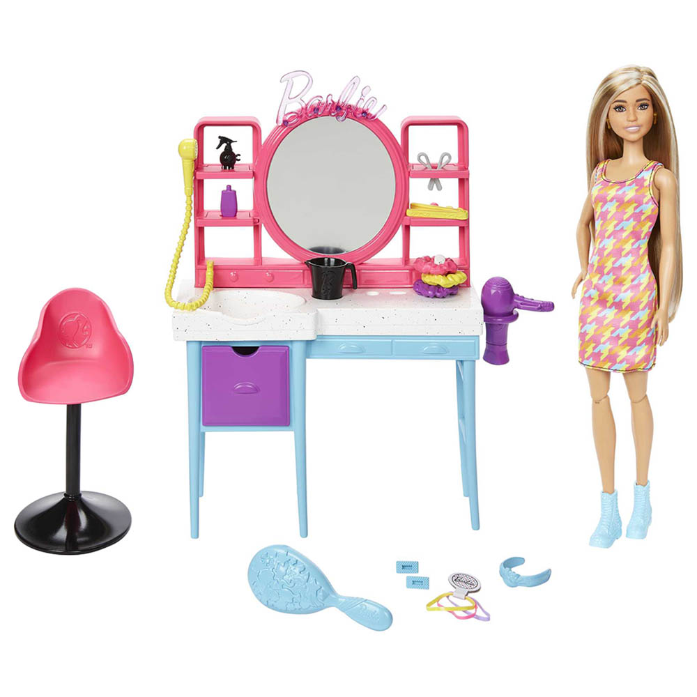 Mattel Games - Barbie Hair Salon Playset - 15pcs
