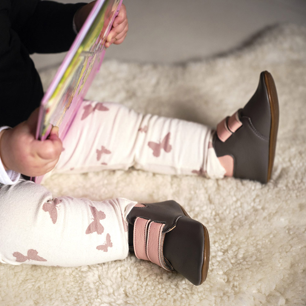 Hob - Jad Soft Sole High Top Sneakers - Grey/Pale Pink