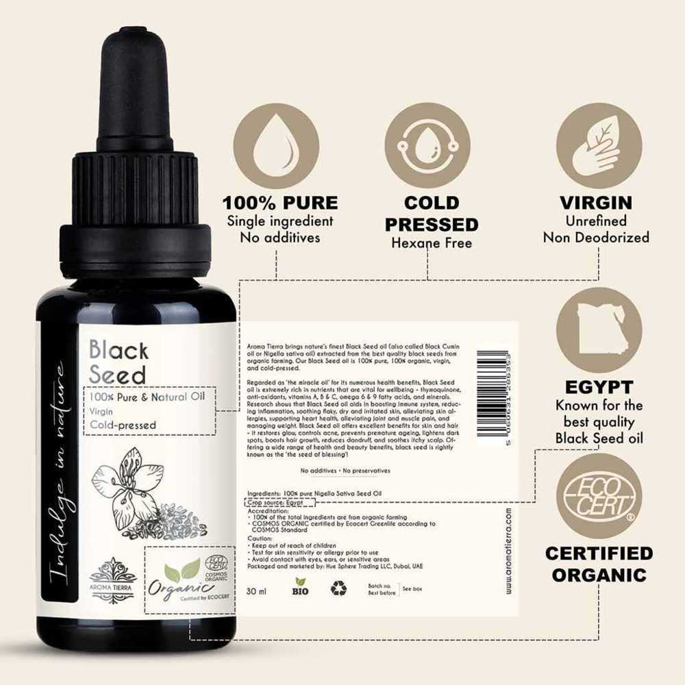 Aroma Tierra - Organic Black Seed Oil - 30ml