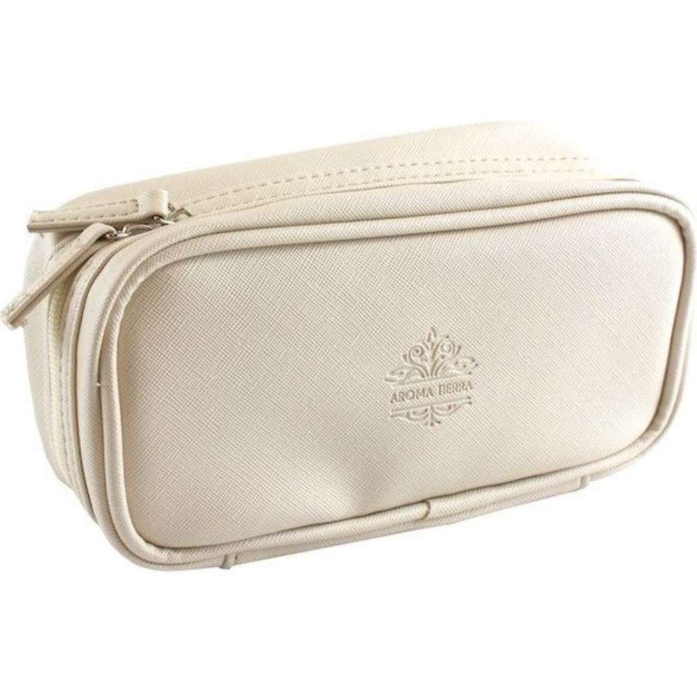 Aroma Tierra - Cosmetic And Essential Oil Bag - Floral White