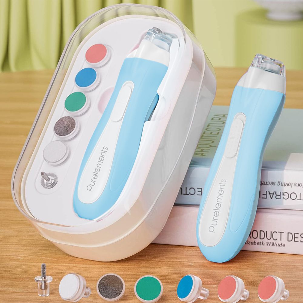 Purelements - Electric Baby Nail Trimmer USB Rechargeable - Blue