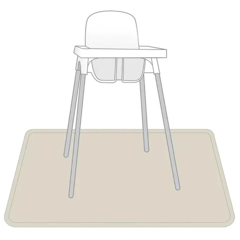 BabpronBaby Splash Mat - Solid Champagne Minimalist - 114 x 114 cm