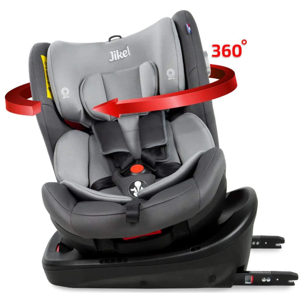 Jikel Saturn Rotating IsoFix All-in-one Car Seat - Grey