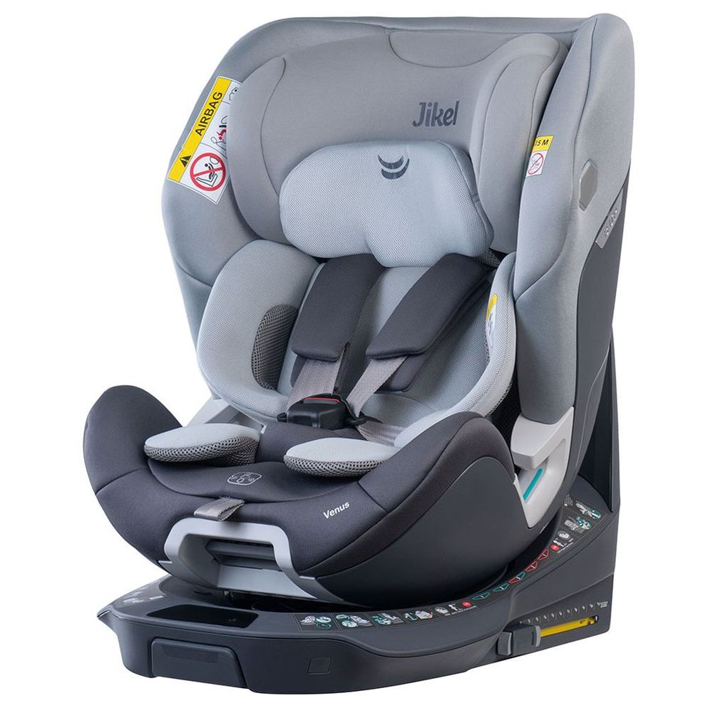Jikel Venus 360 I-Size Ventilated IsoFix Car Seat - Grey