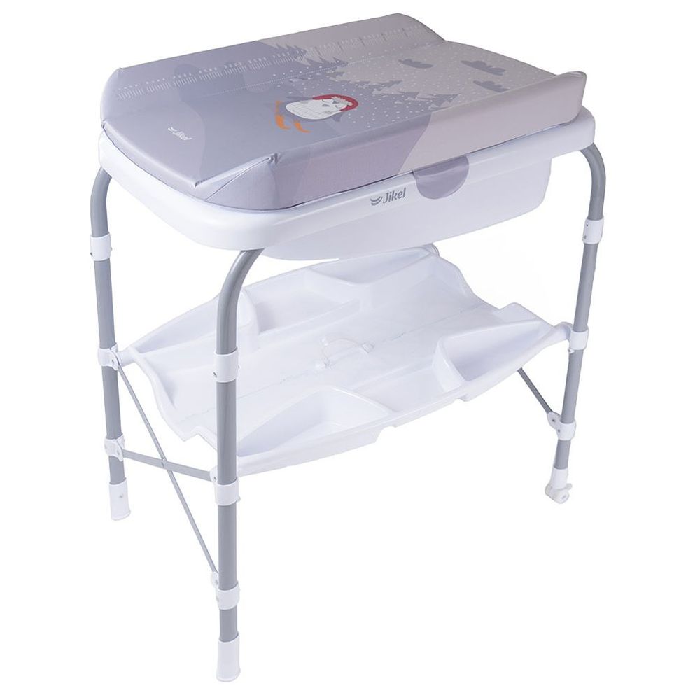 Jikel Ripple Standing Bath & Changing Table - Grey