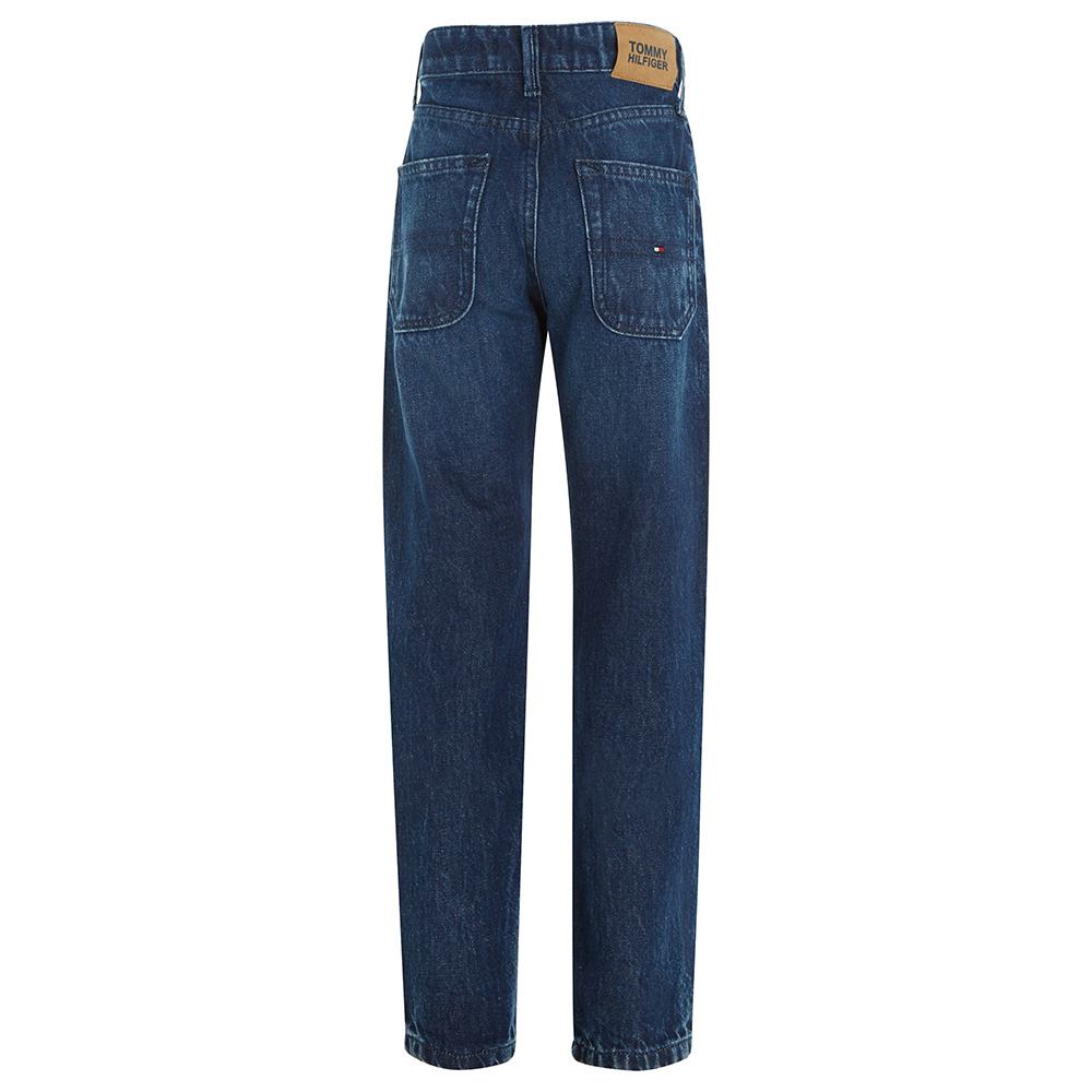 Tommy Hilfiger - Modern Straight Label Denim Pant - Blue
