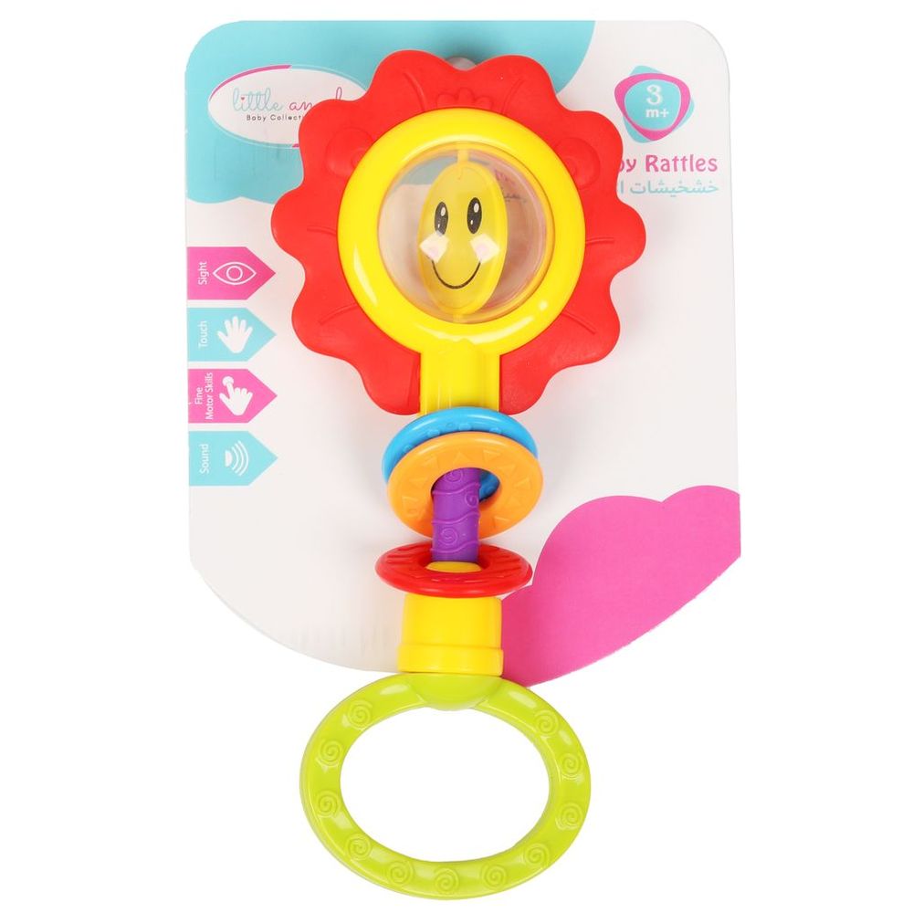 Little Angel Baby Flower Teether Rattle Shaker Toy