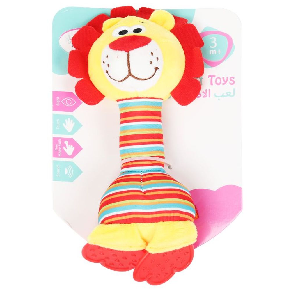 Little Angel Baby Crib Soft Stuffed Rattle Teether Toy - Lion