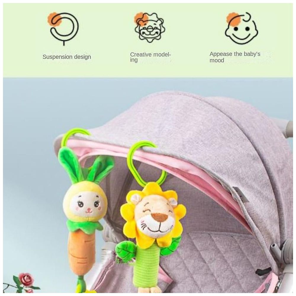 Little Angel Baby Stroller Plush Hanging Rattle Mobile Toy - Lion