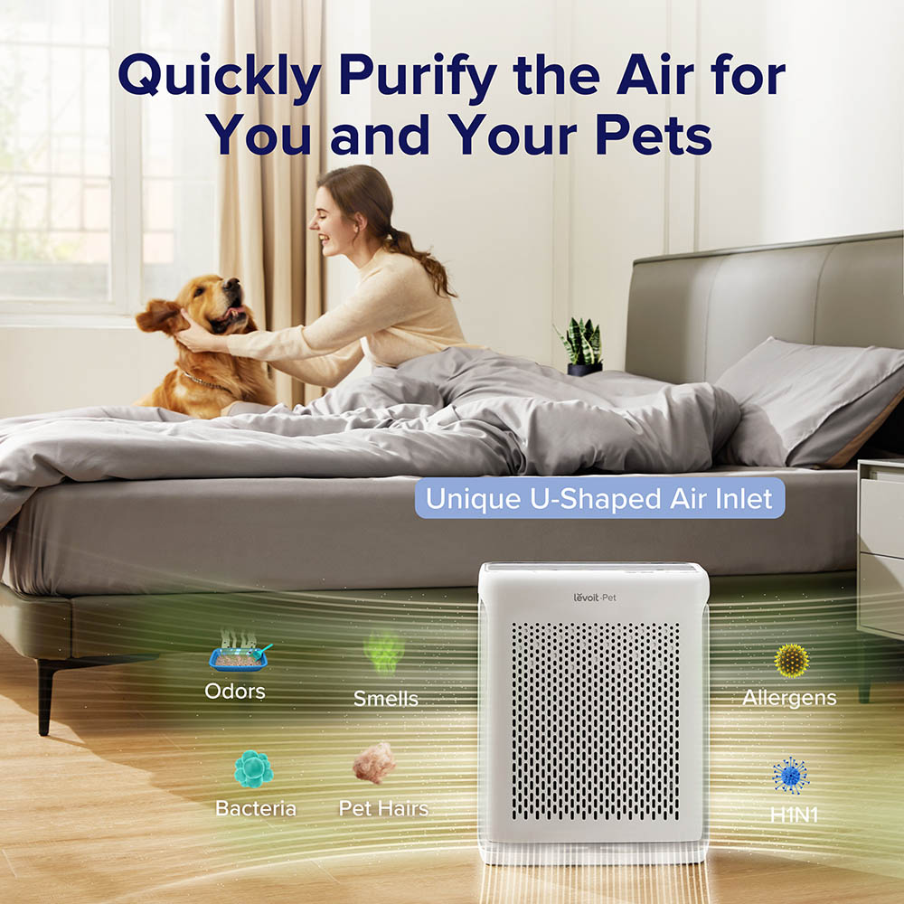 Levoit - Vital 100S Smart True HEPA Air Purifier - White