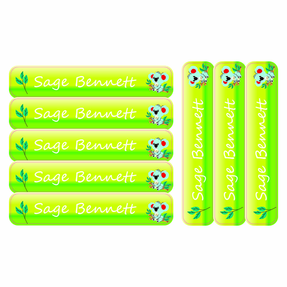 Ladybug Labels - Personalized Waterproof Large Labels - Koala - 30pcs
