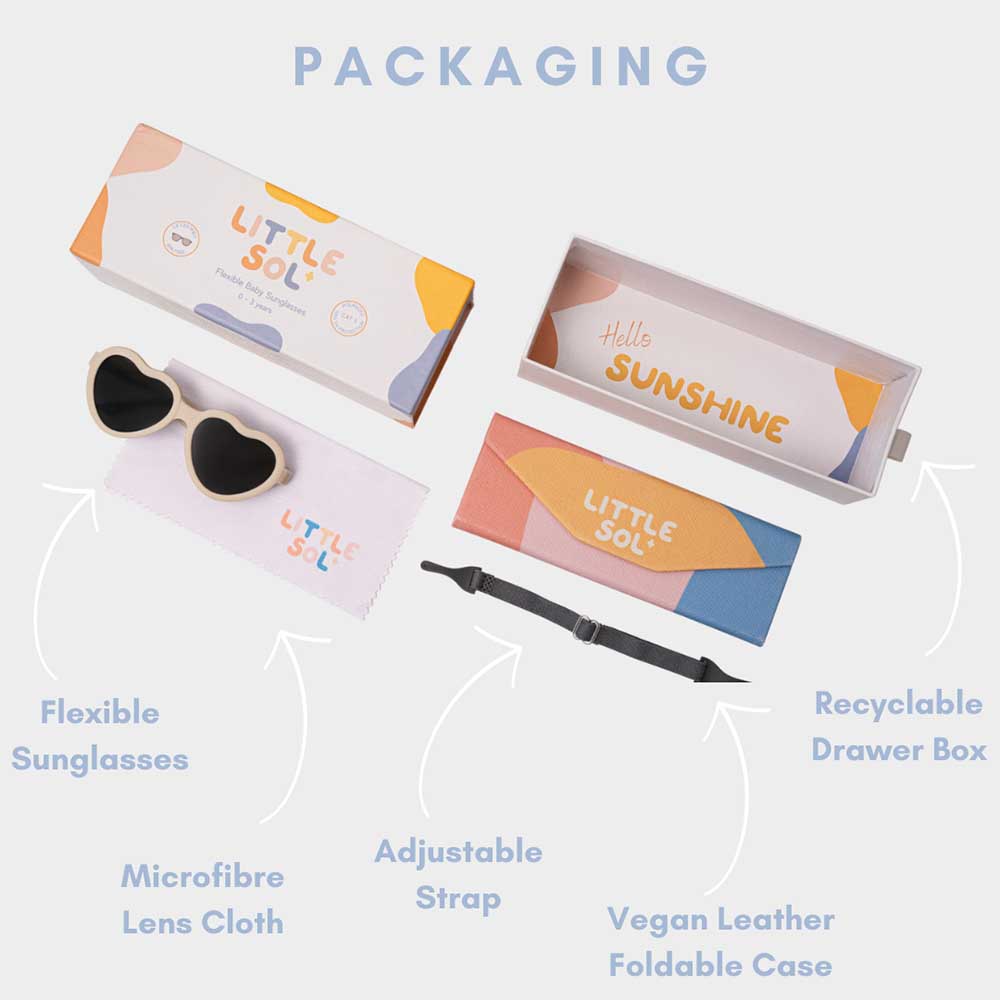 Little Sol+ - Ella Heart Baby Sunglasses - Lilac