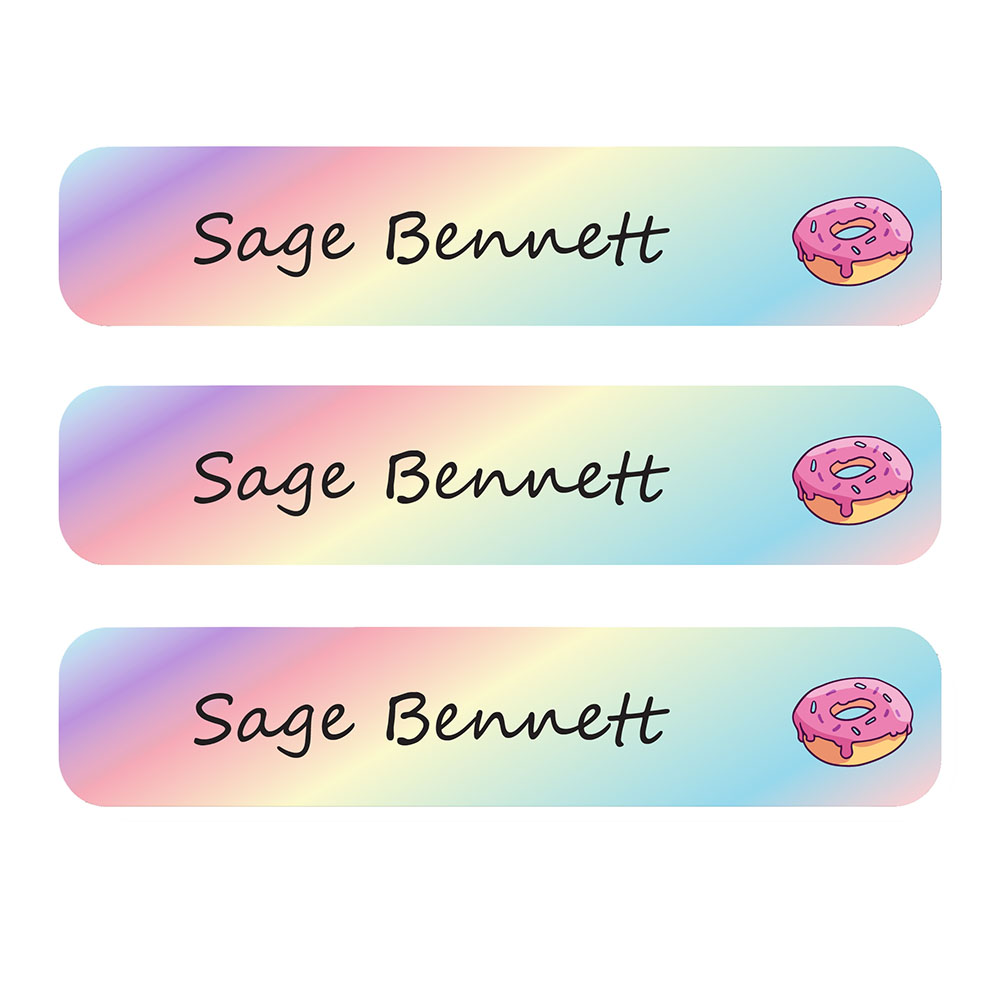 Ladybug Labels - Personalized Iron On Labels - Donut - 50pcs