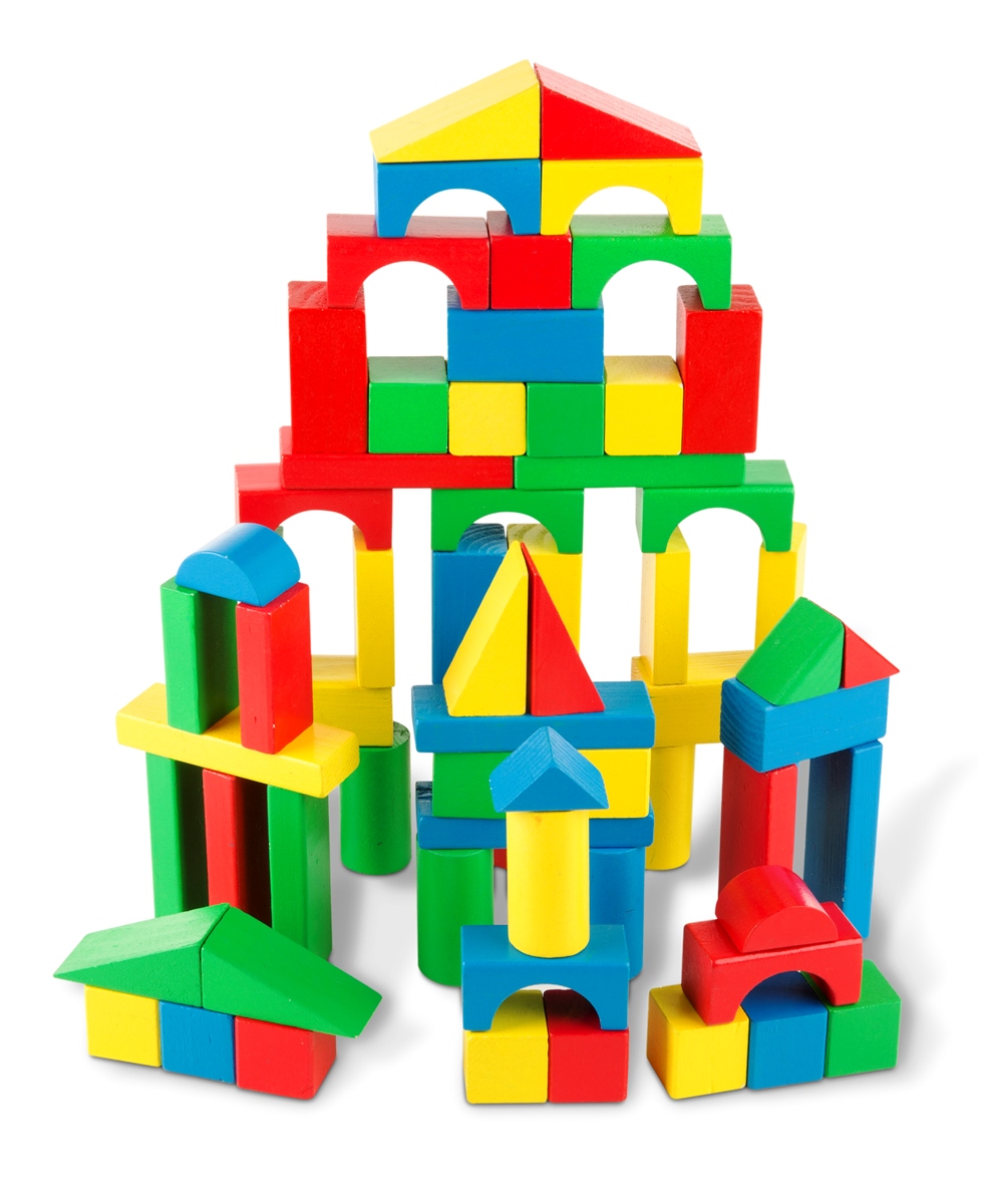 Melissa & Doug 100 Wood Blocks Set