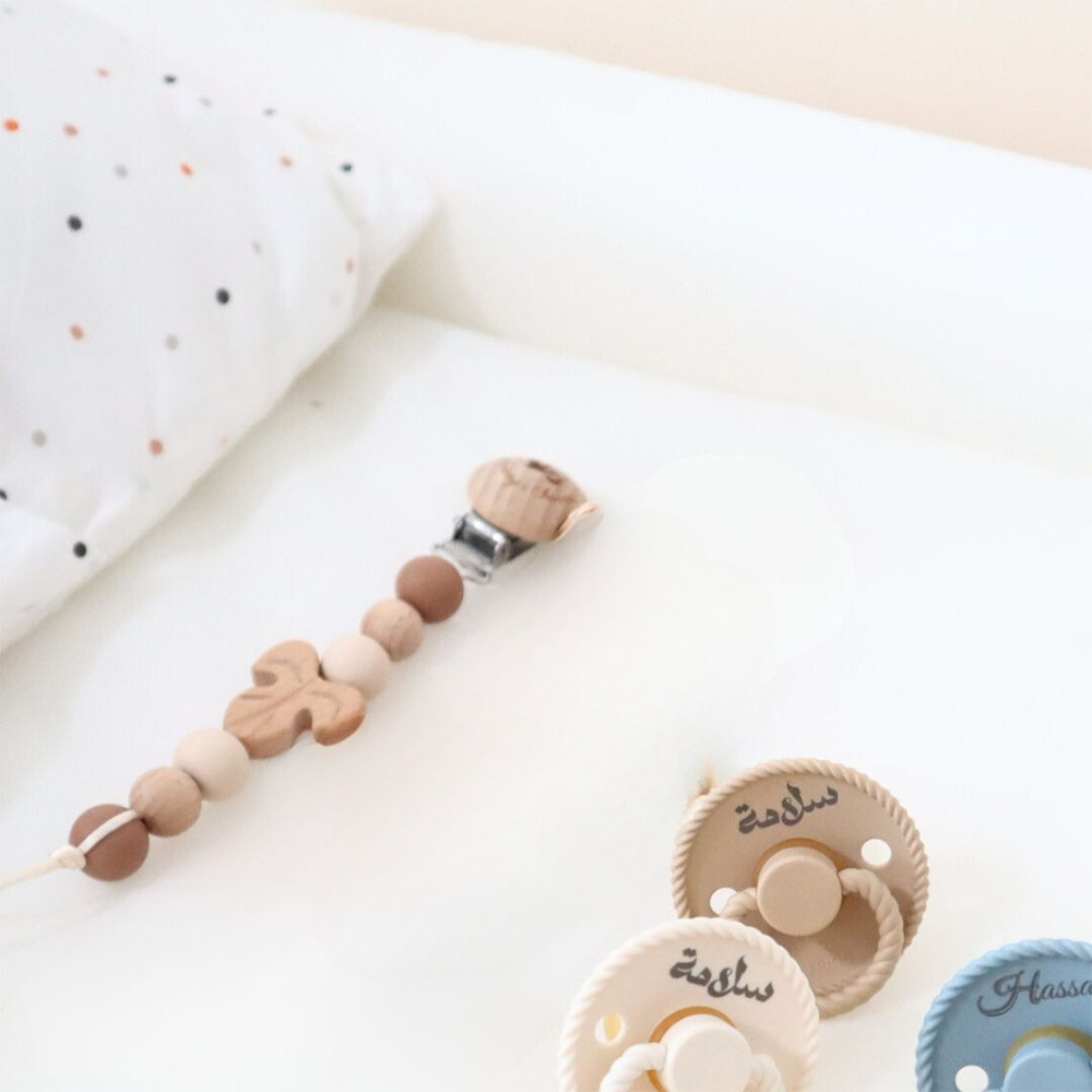 Mommy's Charms - Autumn Pacifier Clip - Brown