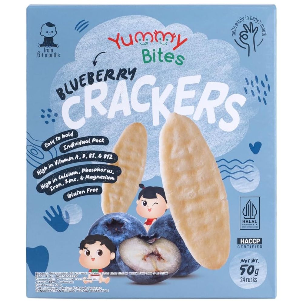 Yummy Bites - Rice Cracker Blueberry Flavour - 50g
