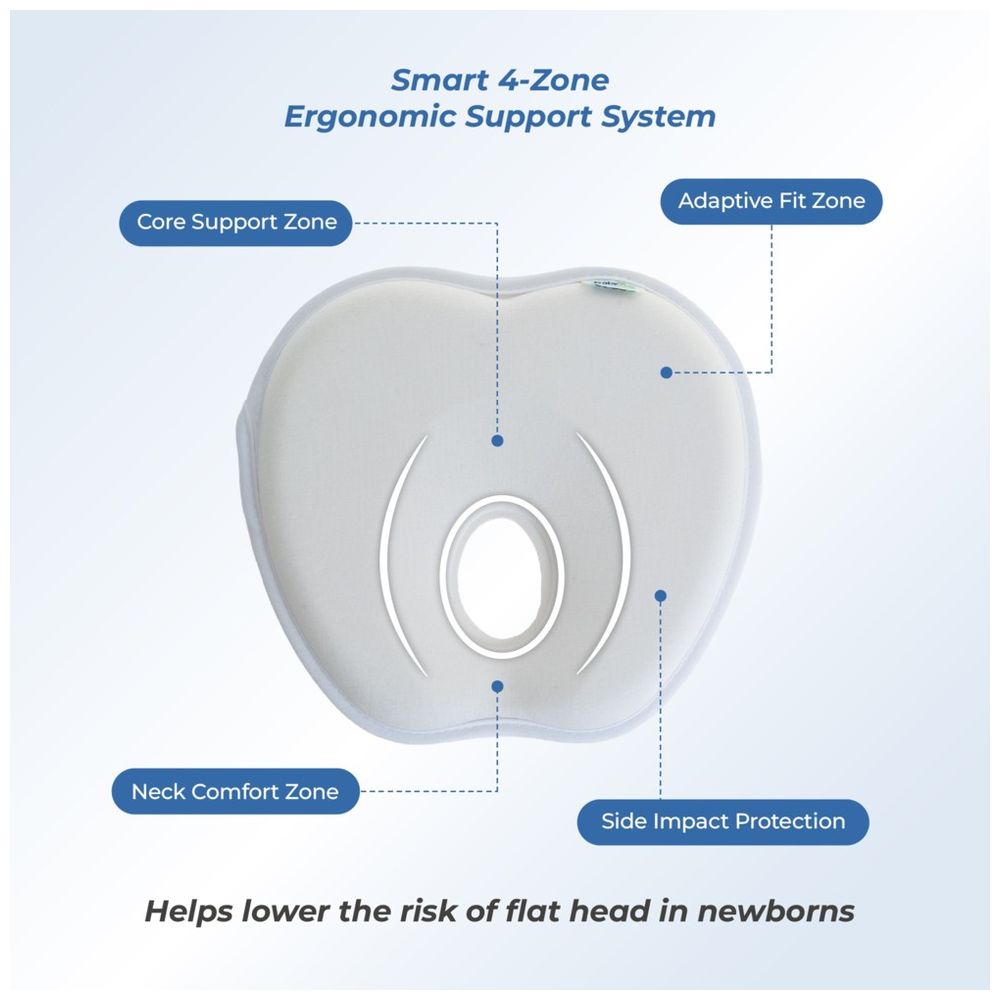 Babyjem - Flat Head Prevention Baby Pillow - Ecru