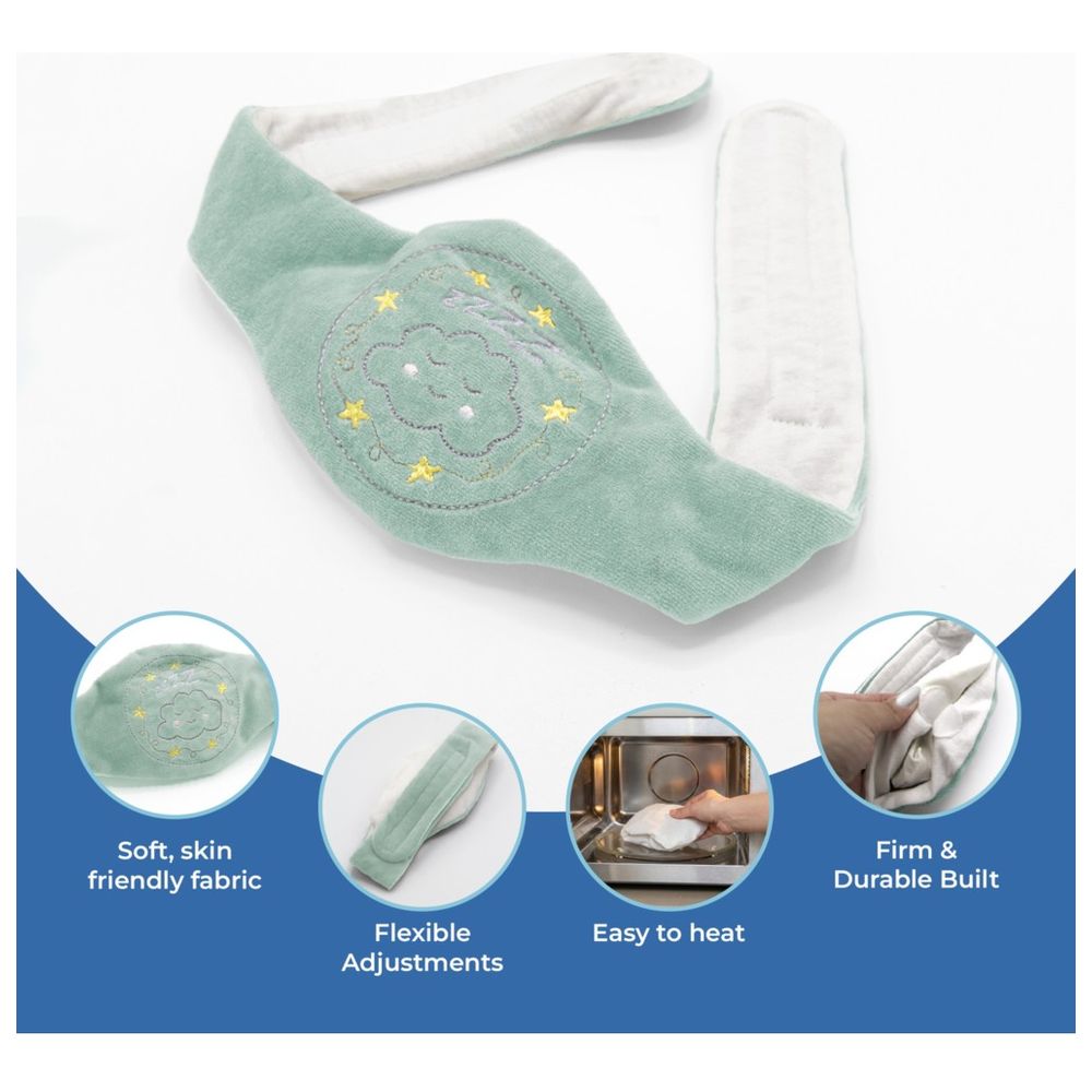 Babyjem - Baby Colic Relief Belt with Natural Cherry Seeds - Green