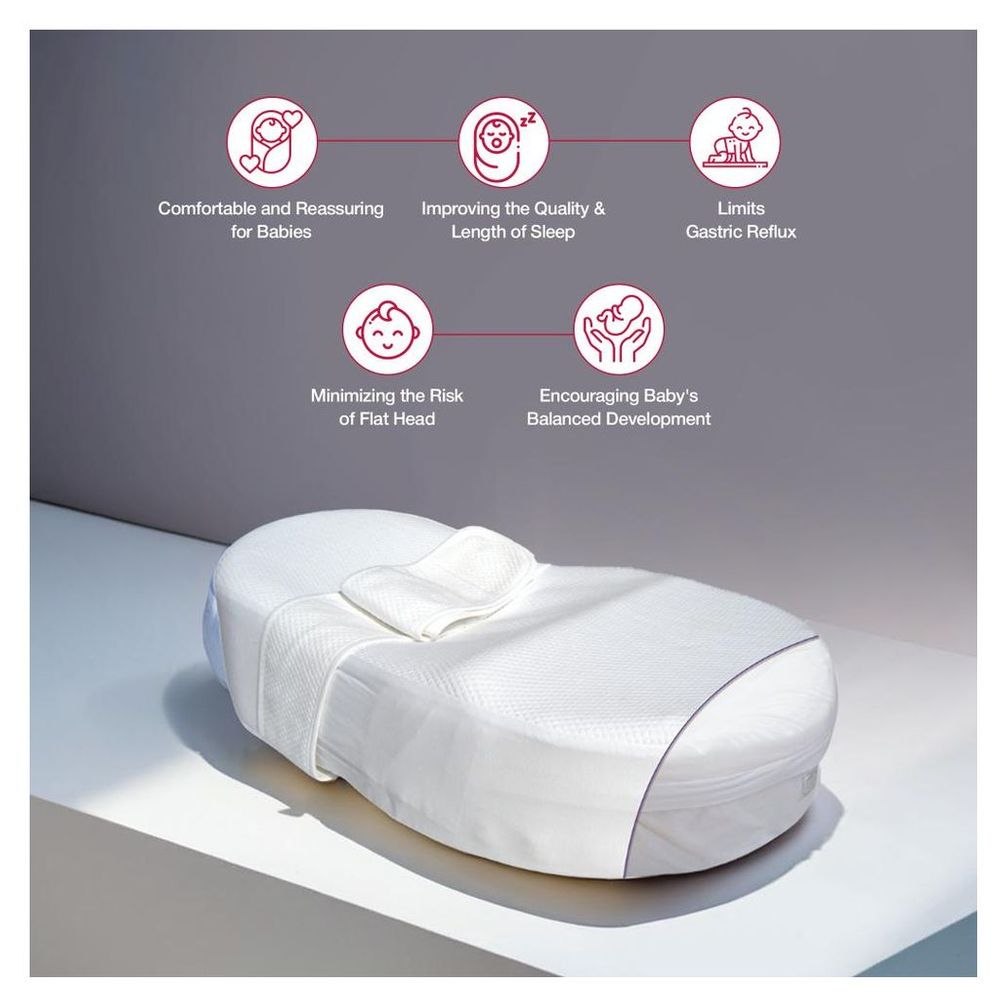 Red Castle Cocoonababy Sleeping Nest - Ergonomic - White