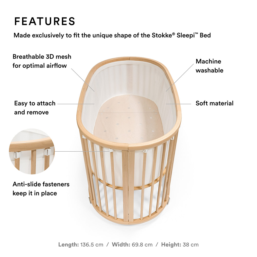 Stokke - Sleepi Bed Mesh Liner Only - White