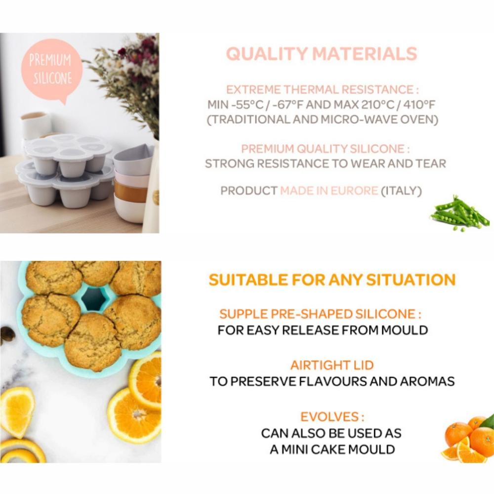 Beaba Silicone Multiportions 150ml - Blue