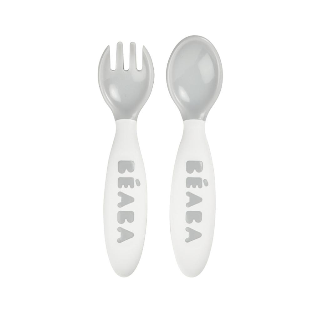 Beaba Training Fork And Spoon 2nd Age - Light Mist