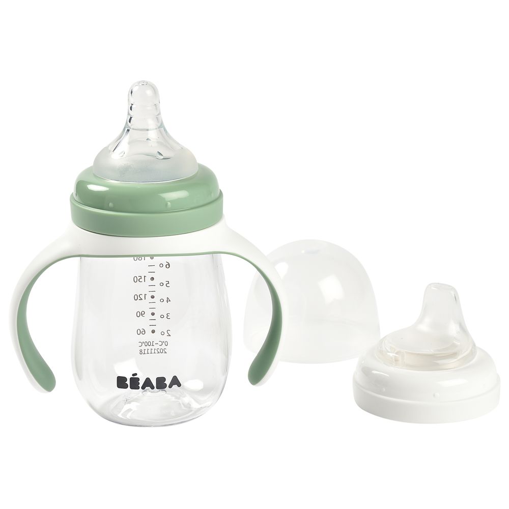 Beaba - Learning 2-in-1 Cup - Sage Green - 210 ml