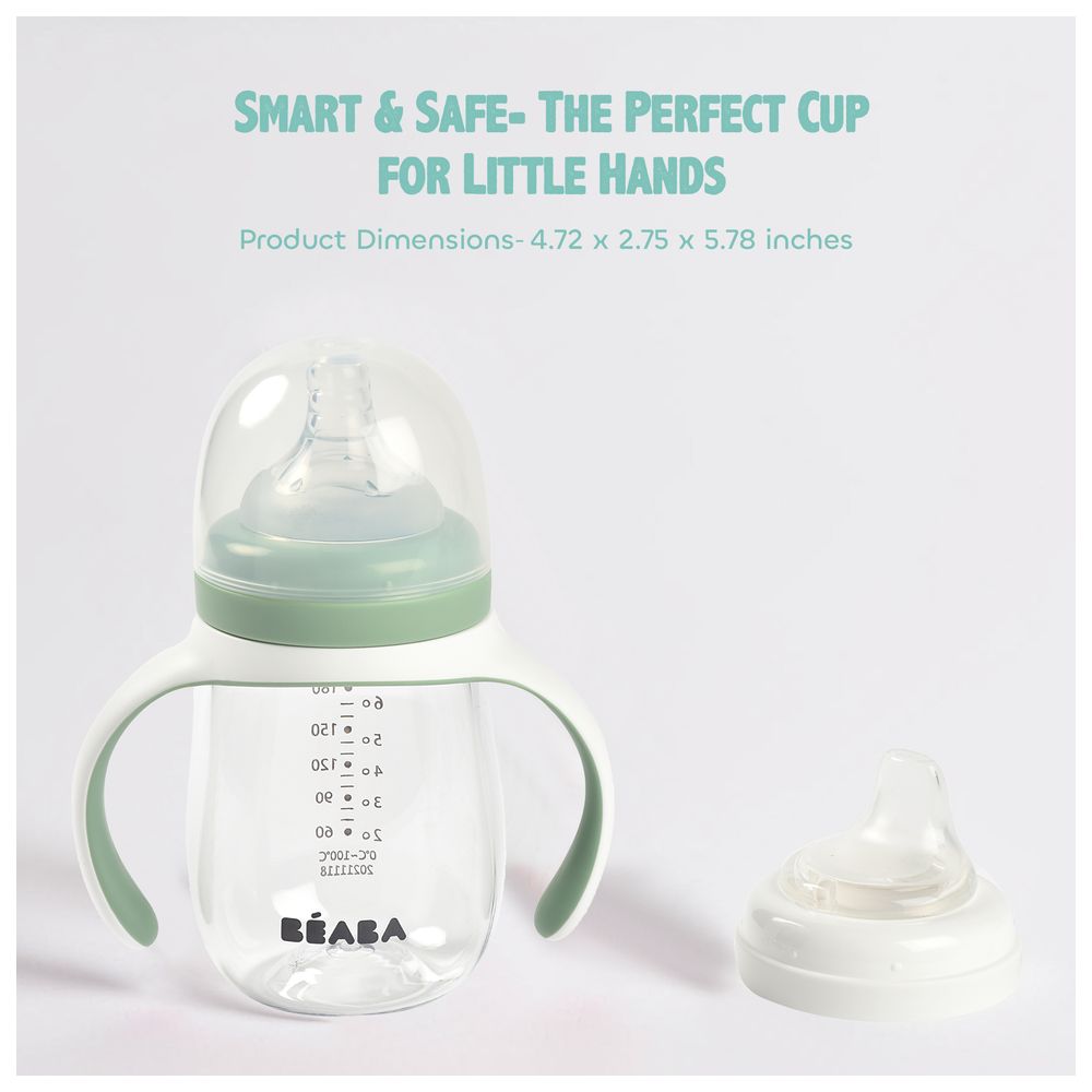 Beaba - Learning 2-in-1 Cup - Sage Green - 210 ml