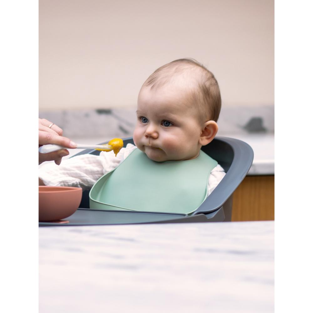Beaba - Silicone Bib - Sage Green