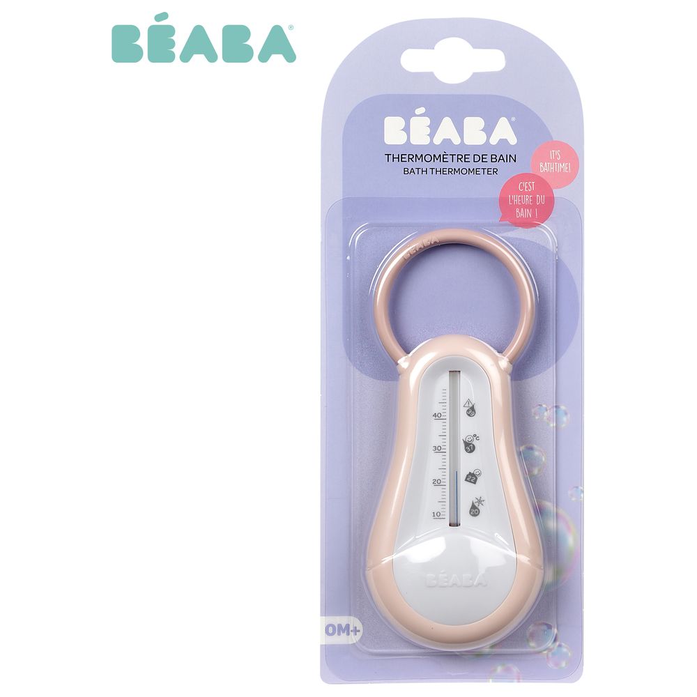 Beaba - Bath Liquid Indicator Thermometer - Old Pink