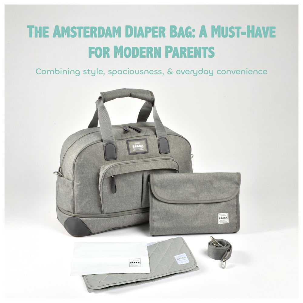 Beaba - Amsterdam Changing Bag - Heather Grey