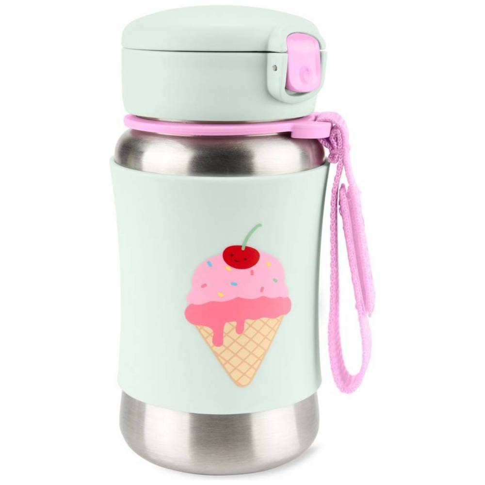 Skiphop - Spark Style Stainless Steel Straw Bottle - Ice Cream - 350ml