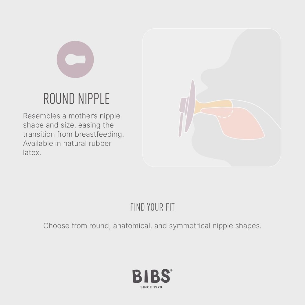 Bibs - Glow Colour S1 Pacifiers - 0M+ - Pack of 2 - Blush/Vanilla