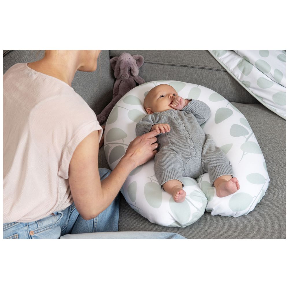 Doomoo - Buddy Multi-functional Pillow - Leaves Aqua Green