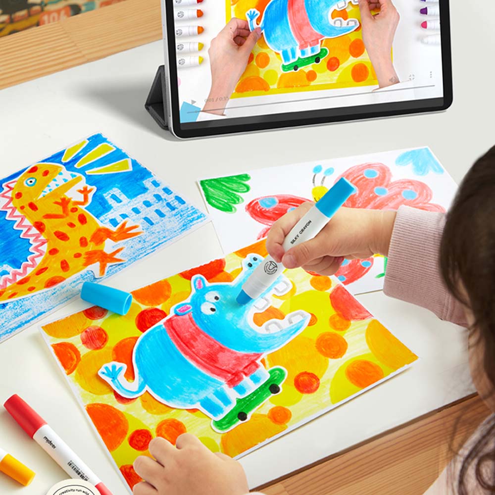 Mideer Rotary Washable Crayons - 8pcs