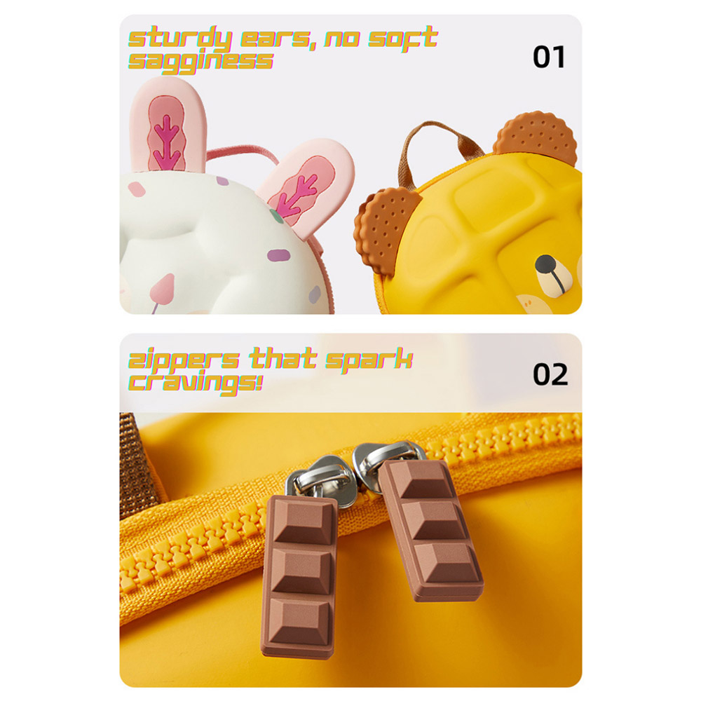 Mideer - Kids Backpack - Waffle Bear - 10-Inch/25.5cm