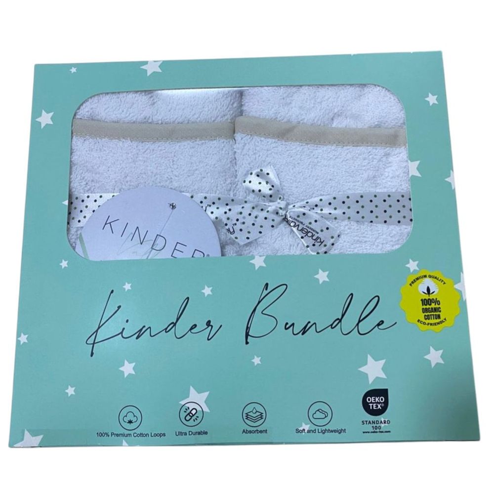 Kinder Valley - Hooded Towels - White - Pack of 2