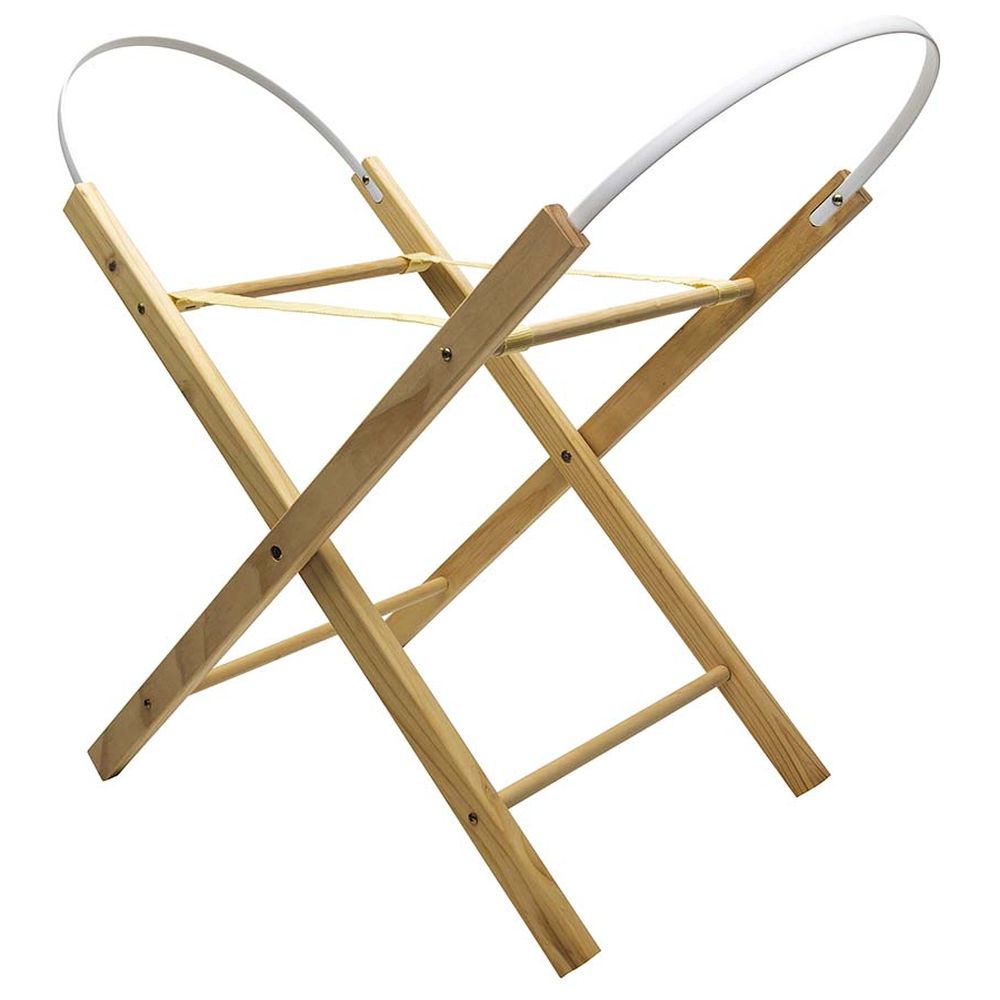 Kinder Valley Tiny Ted Cream Palm Moses Basket With Stand